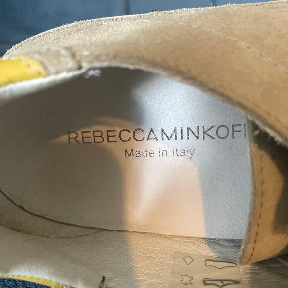 Rebecca Minkoff Michell Shoes Studded Taupe Leather Casual Sneakers U.S. Size 6 - Picture 8 of 10